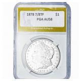1878 7/8TF Morgan Silver Dollar PGA AU58