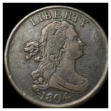 1804 Draped Bust Half Cent NEARLY  UNCIRCULATED