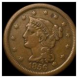 1856 Braided Hair Large Cent NEARLY  UNCIRCULATED