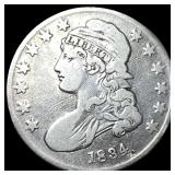 1834 Silver Capped Bust Half Dollar LIGHTLY  CIRC