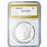 1878-CC Morgan Silver Dollar PGA MS63