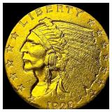 1928 Indian Head Gold $2.50 Quarter Eagle CLOSELY