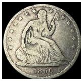 1860-O Silver Half Dollar LIGHTLY CIRCULATED
