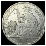 1896A French Indo-China .7813oz Silver Piastre
