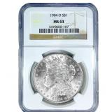 1904-O Morgan Silver Dollar NGC MS63
