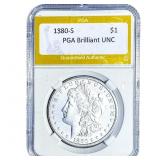 1880-S Morgan Silver Dollar PGA Brilliant UNC