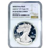 2020-W Silver Eagle NGC PF69 Ultra Cameo