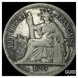 1897A French Indo-China .7813oz Silver Piastre