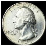 1941-S Silver Washington Quarter CHOICE BU