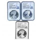 [3 Coins] 2022-W Silver Eagle NGC PF70 Ultra Cameo