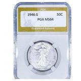 1946-S Walking Liberty Half Dollar PGA MS64