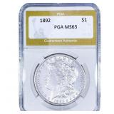 1892 Morgan Silver Dollar PGA MS63
