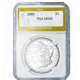 1886 Morgan Silver Dollar PGA MS66