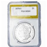1878-S Morgan Silver Dollar PGA MS64