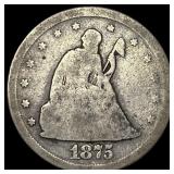 1875-S Silver Seated Twenty Cent Piece NICELY  CI