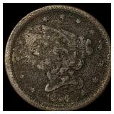 1856 Braided Hair Half Cent LIGHTLY  CIRCULATED