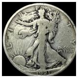 1921 Silver Walking Liberty Half Dollar LIGHTLY CI