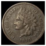 1870 Indian Head Cent NEARLY UNCIRCULATED
