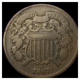 1867 Two-Cent Piece LIGHTLY CIRCULATED