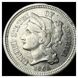 1865 Nickel Three-Cent Piece CLOSELY UNCIRCULATED