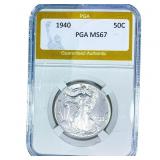 1940 Walking Liberty Half Dollar PGA MS67