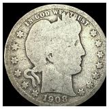 1908 Silver Barber Quarter NICELY CIRCULATED