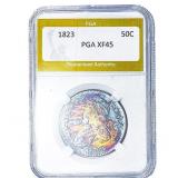 1823 Capped Bust Half Dollar PGA XF45