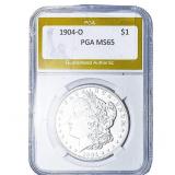1904-O Morgan Silver Dollar PGA MS65