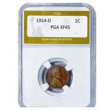 1914-D Wheat Cent PGA XF45