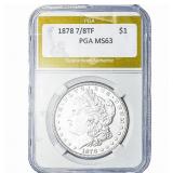 1878 7/8TF Morgan Silver Dollar PGA MS63