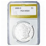 1888-O Morgan Silver Dollar PGA MS64