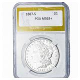 1887-S Morgan Silver Dollar PGA MS63+