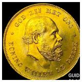 1875 Netherlands Gold 10 Gulden .1947 AGW