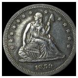 1859 Seated Liberty Quarter CLOSELY  UNCIRCULATED