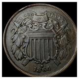 1864 Two-Cent Piece LIGHTLY CIRCULATED
