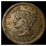 1856 Braided Hair Large Cent CLOSELY  UNCIRCULATE
