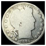 1892 Silver Barber Half Dollar NICELY  CIRCULATED