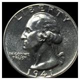 1941 Silver Washington Quarter NICELY CIRCULATED