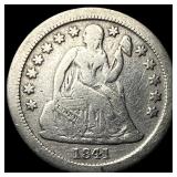 1841-O Silver Seated Liberty Dime LIGHTLY CIRCULAT