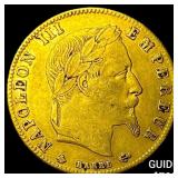 1862A France Napoleon III Gold 5 Francs .0467 AGW