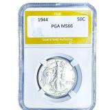 1944 Walking Liberty Half Dollar PGA MS66
