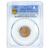 1863 Civil War Patriotic Token Not One Cent PCGS M