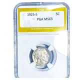 1925-S Buffalo Nickel PGA MS63