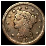 1857 Braided Hair Large Cent NICELY  CIRCULATED