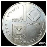 1974 Isreal Silver 10 Lirot Proof