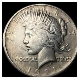 1921 Silver Peace Dollar NEARLY UNCIRCULATED