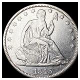 1843 Seated Liberty Half Dollar NEARLY UNCIRCULATE