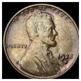 1928-S Lincoln Wheat Cent CHOICE AU