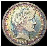 1898 Silver Barber Quarter LIGHTLY CIRCULATED