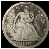 1867 Seated Liberty Half Dollar HIGH GRADE